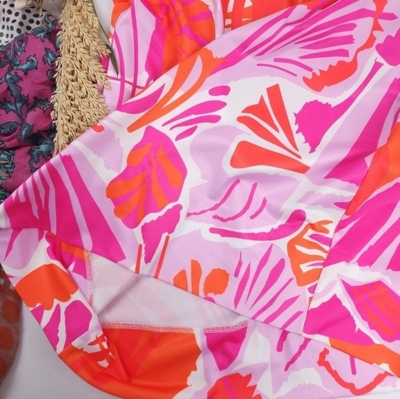 Gretchen Scott Designs Vibrant Pink and Orange Dress Sz S - Picture 7 of 11